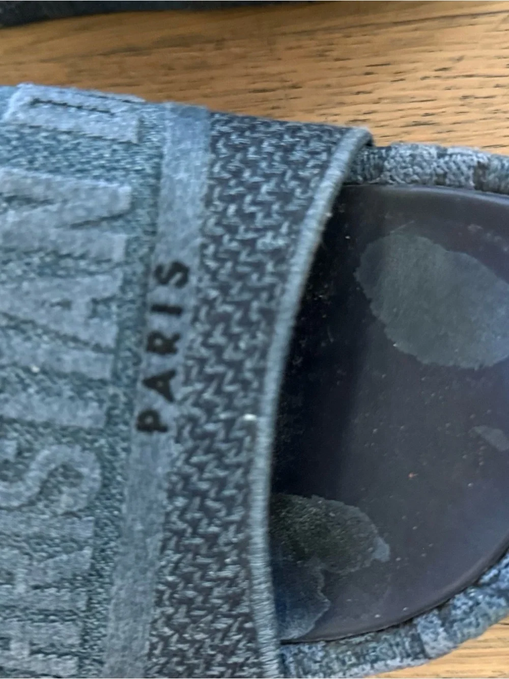 Dior Gray Branded Slide Sandals Size 8